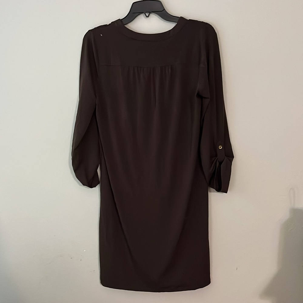 Michael Kors Brown Dress with Gold Chain Accents size Medium - Picture 5 of 6